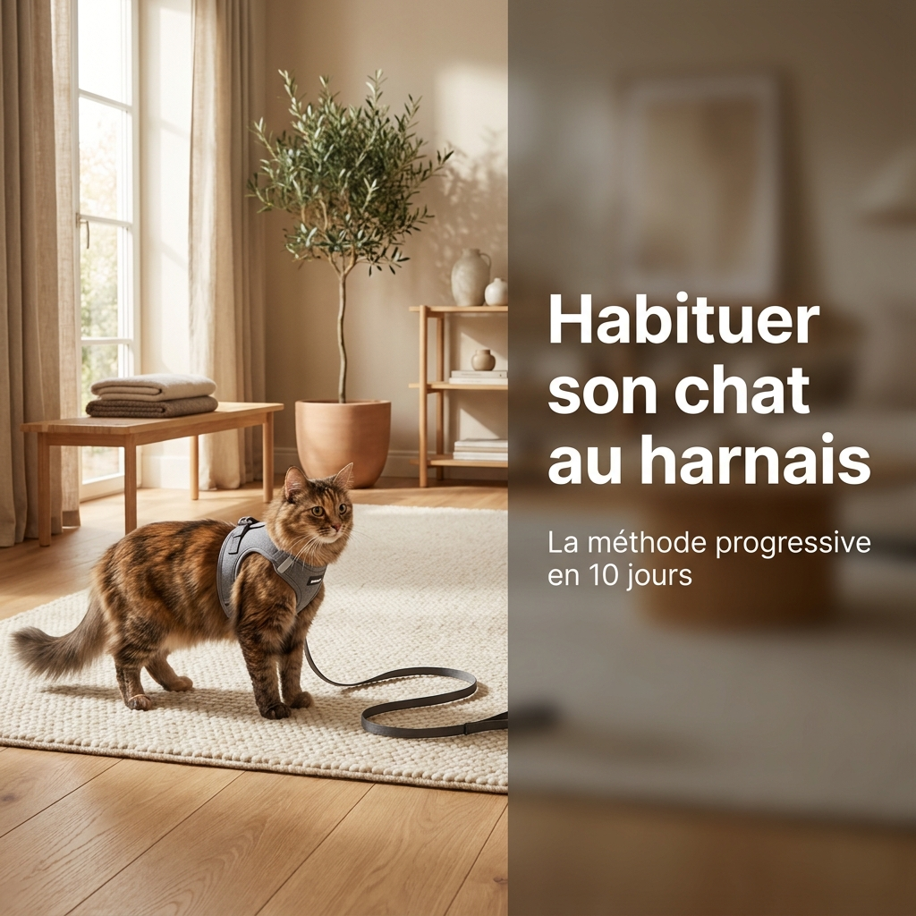 Habituer son chat au harnais : méthode progressive en 10 jours