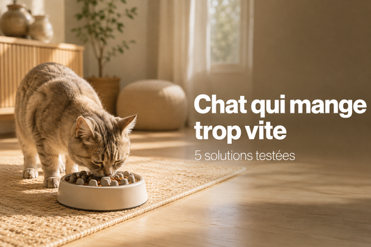 Chat qui mange trop vite : 5 solutions concrètes
