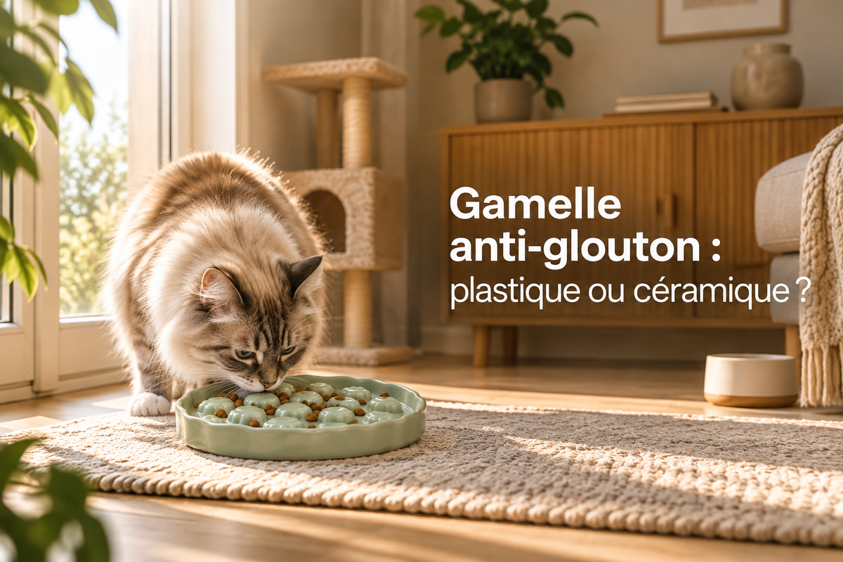 Gamelle anti-glouton : plastique ou céramique ?
