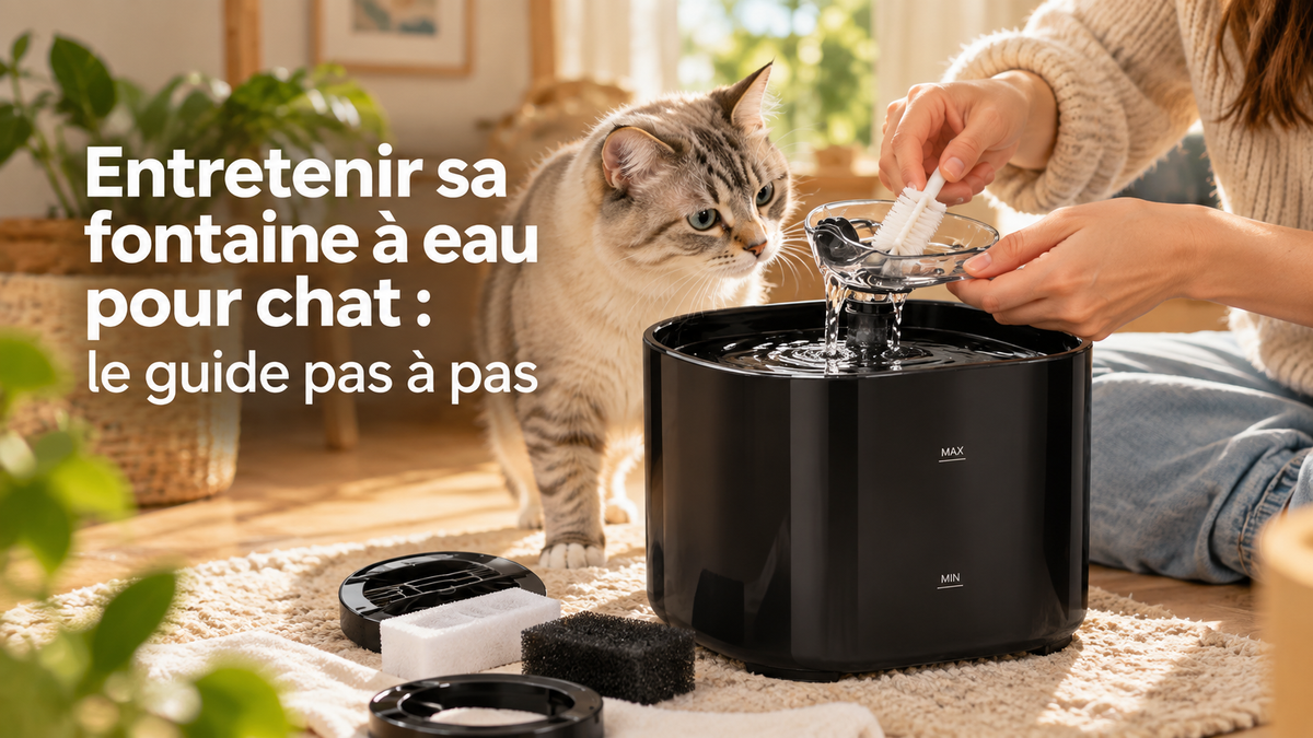 Entretenir sa fontaine à eau pour chat : le guide pas à pas
