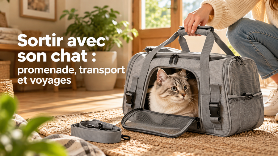 Sortir avec son chat : promenade, transport et voyages