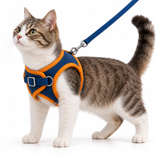 Harnais Réfléchissant pour Chat avec Laisse