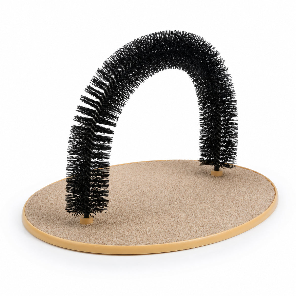 Arche de toilettage MiaouLab pour chat, brosses en nylon souple sur base lestée