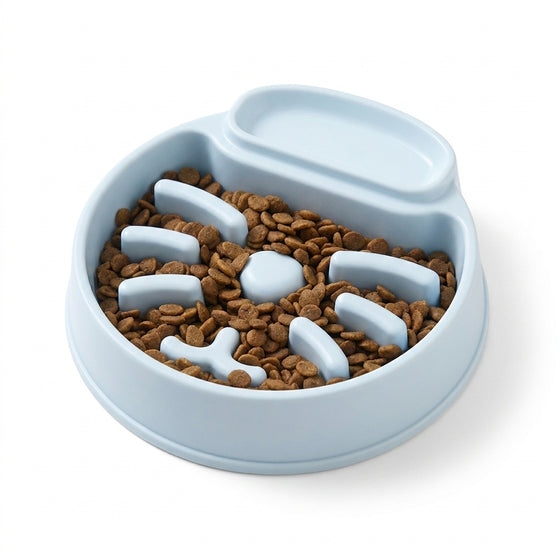 Gamelle Anti-Glouton pour Chat, Plastique Sans BPA