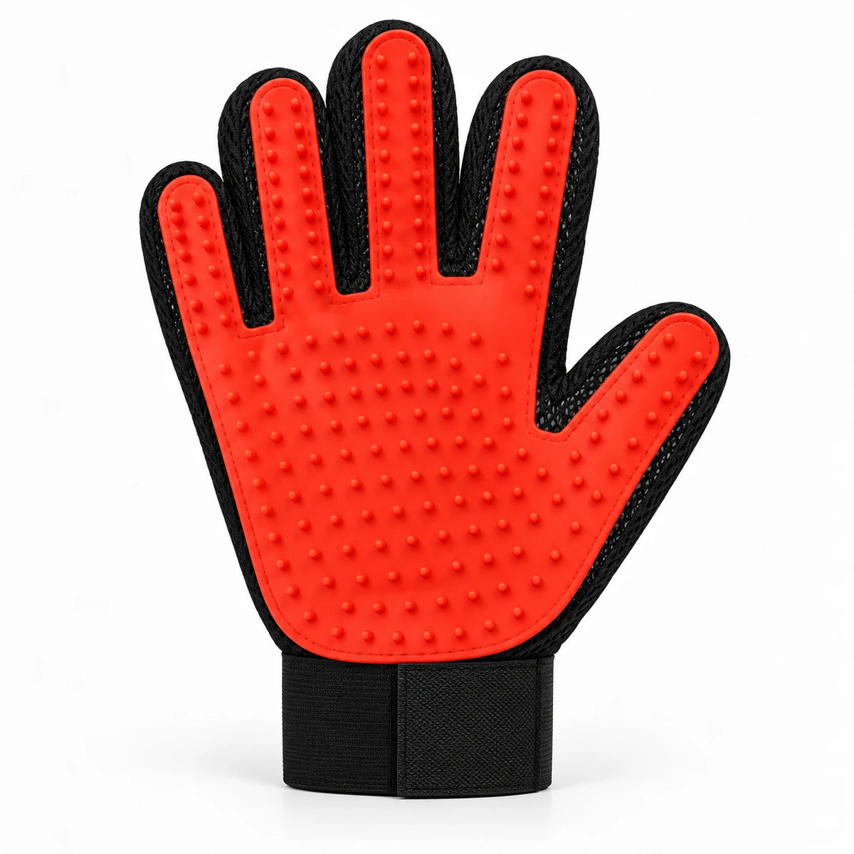 Coloris rouge, avec le dos en filet ajouré et la bande de poignet élastique