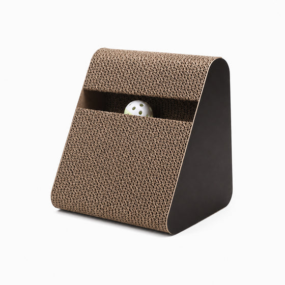 Griffoir Triangle pour Chat en Carton Naturel