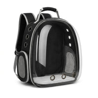 Sac à dos bulle MiaouLab pour chat, noir, avec son hublot panoramique en polycarbonate